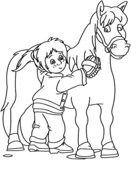 coloriage cheval 68