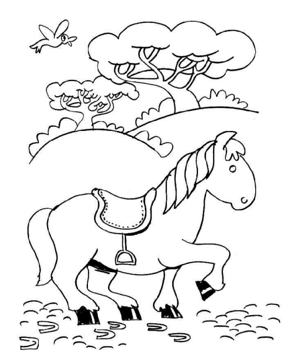 coloriage cheval 88