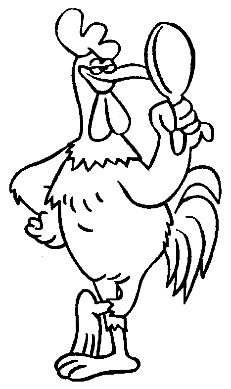 coloriage coq 01
