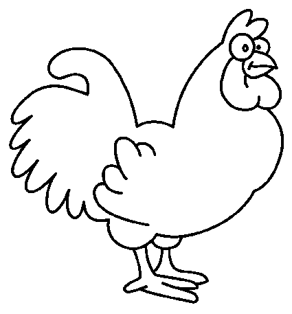 coloriage coq 02