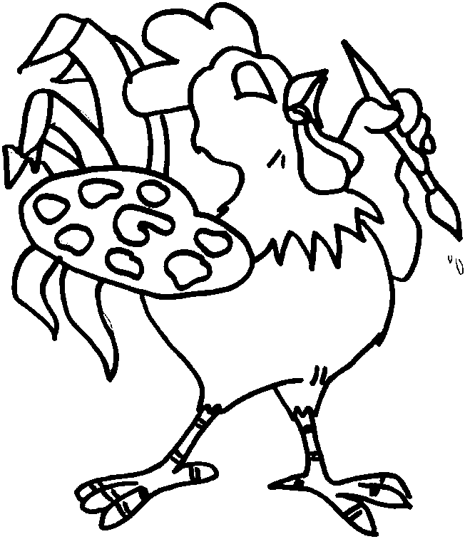 coloriage coq 05
