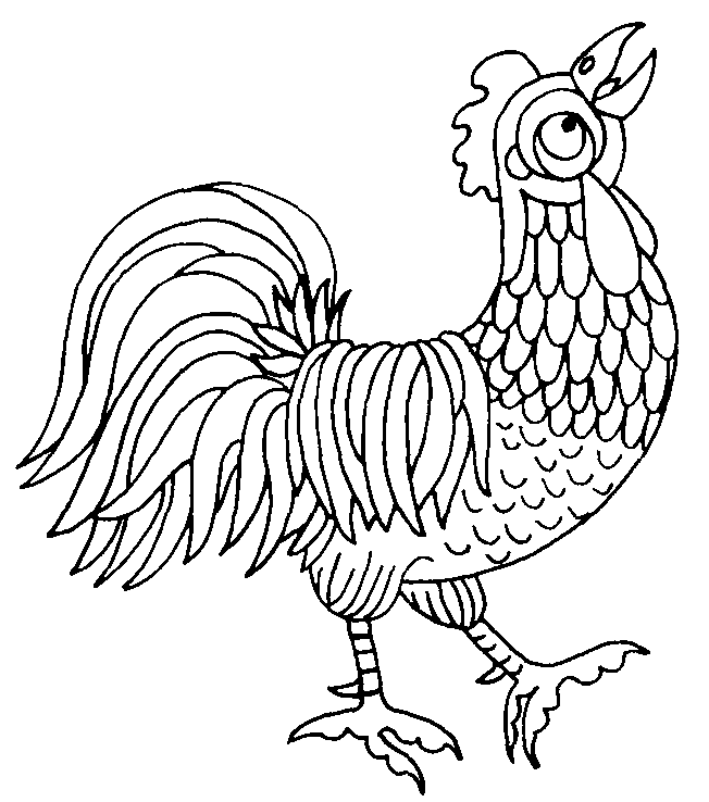 coloriage coq 31