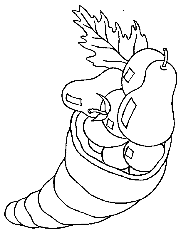 coloriage corne abondance 01