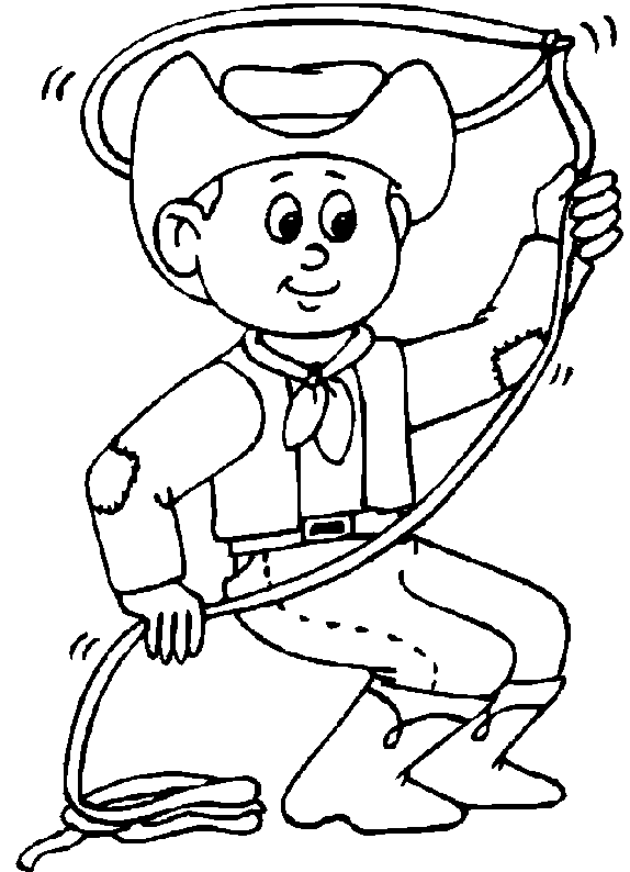 coloriage cowboy 09
