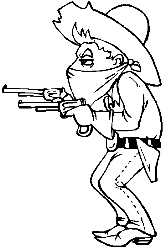 coloriage cowboy 10