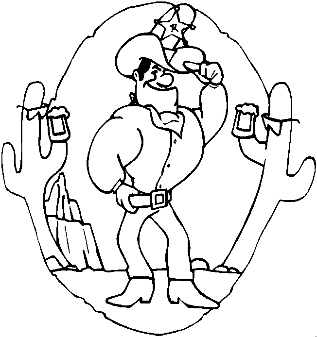 coloriage cowboy 14