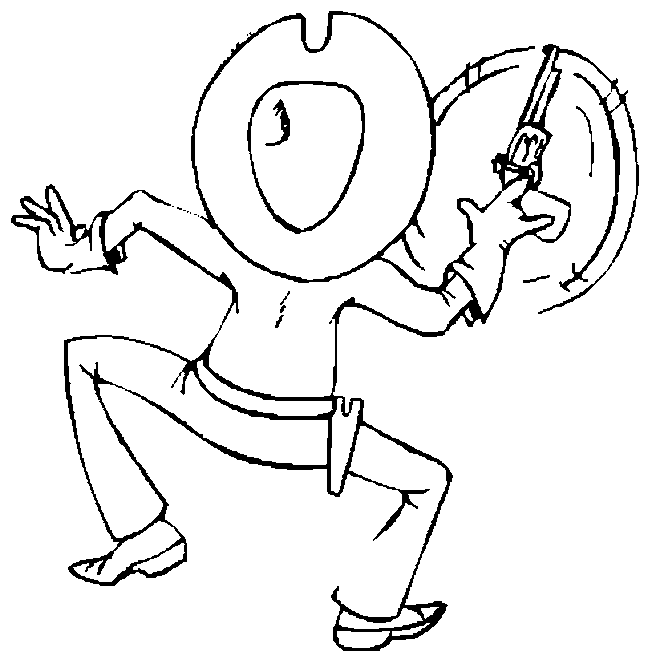 coloriage cowboy 16