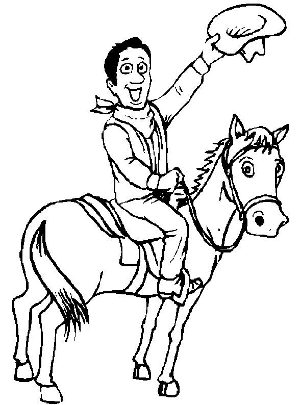 coloriage cowboy 27