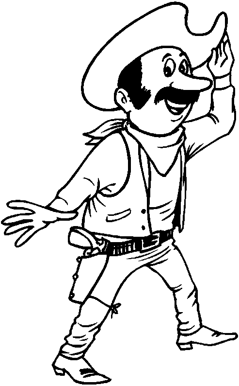 coloriage cowboy 28