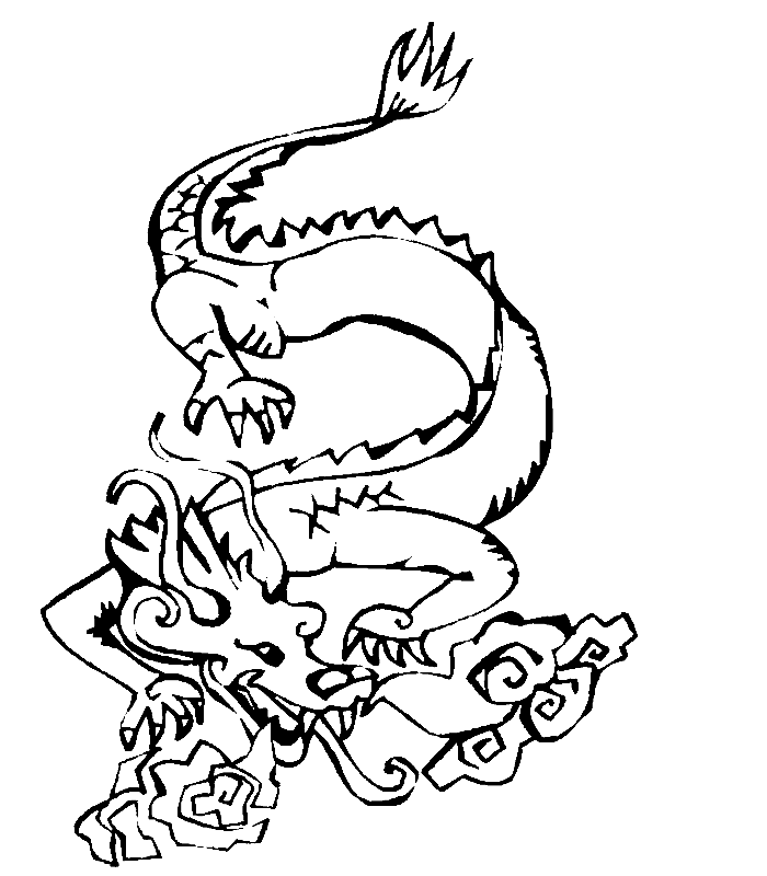 coloriage de dragon 04
