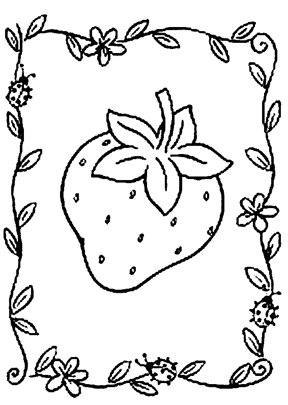 coloriage fraise 01