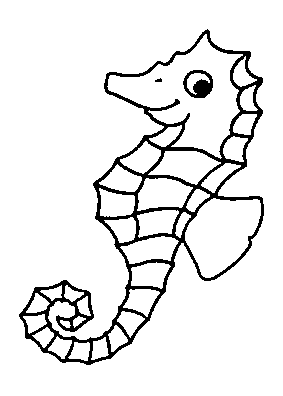 coloriage hippocampe 02