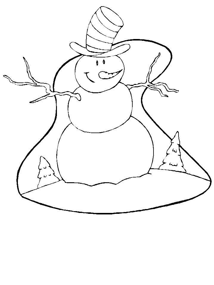 coloriage bonhomme de neige 01