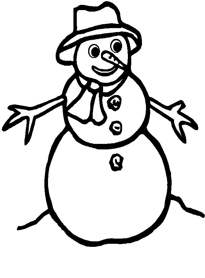 coloriage bonhomme de neige 02