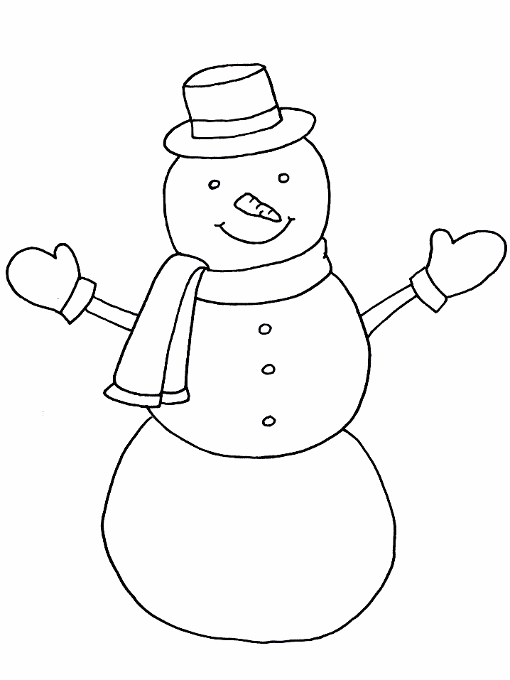 coloriage bonhomme de neige 06