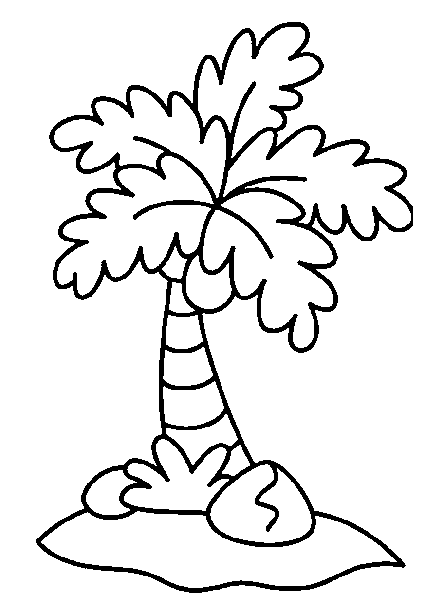 coloriage ile deserte paradis 01