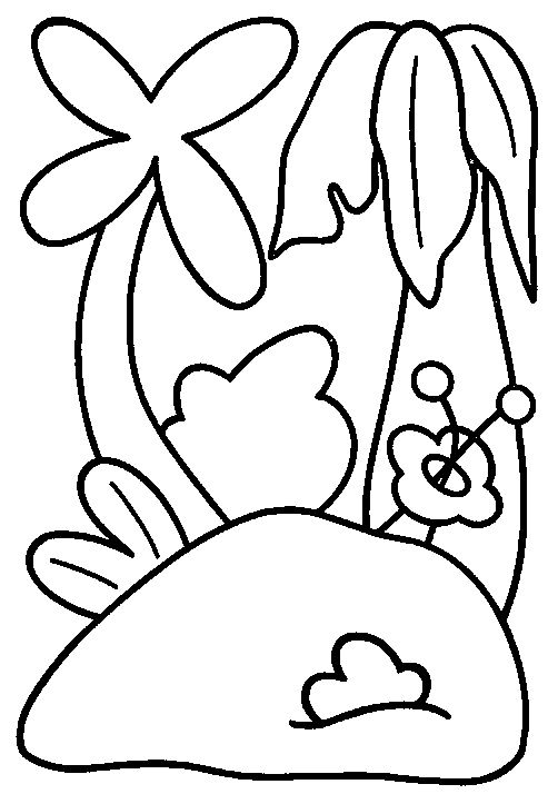 coloriage ile deserte paradis 02