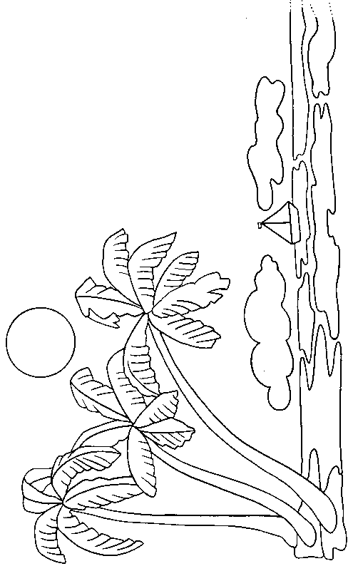 coloriage ile deserte paradis 03