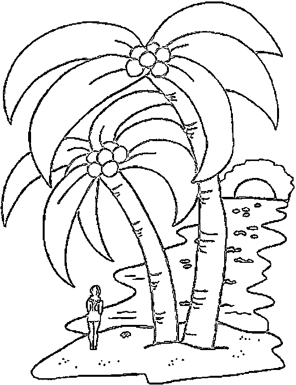 coloriage ile deserte paradis 08