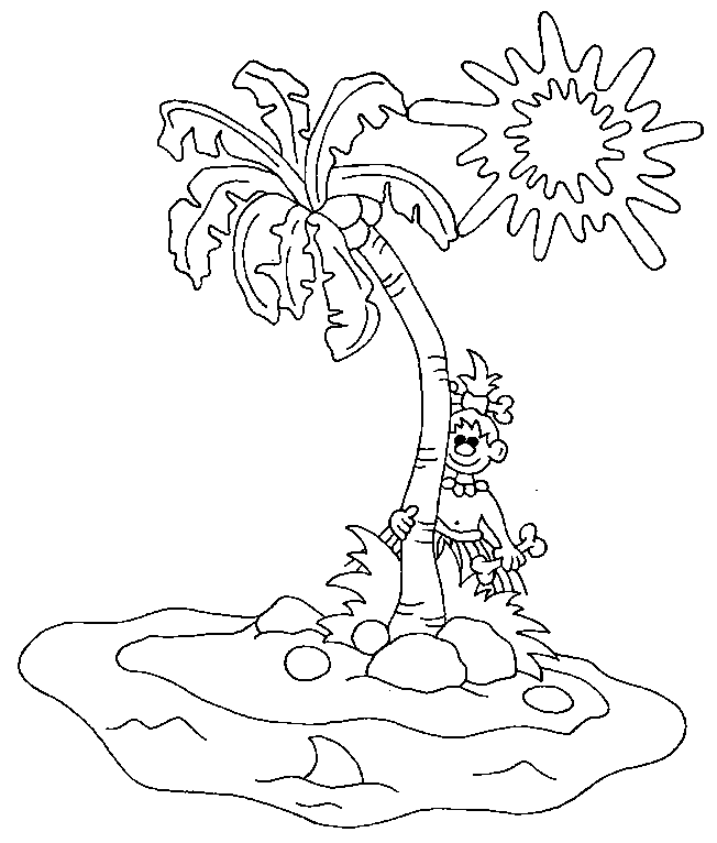 coloriage ile deserte paradis 09