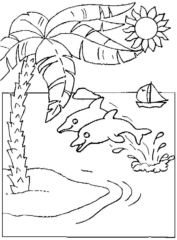 coloriage ile deserte paradis 15