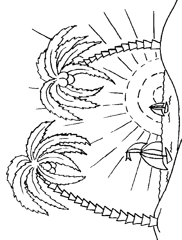 coloriage ile deserte paradis 16