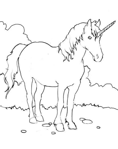 coloriage de licorne 18