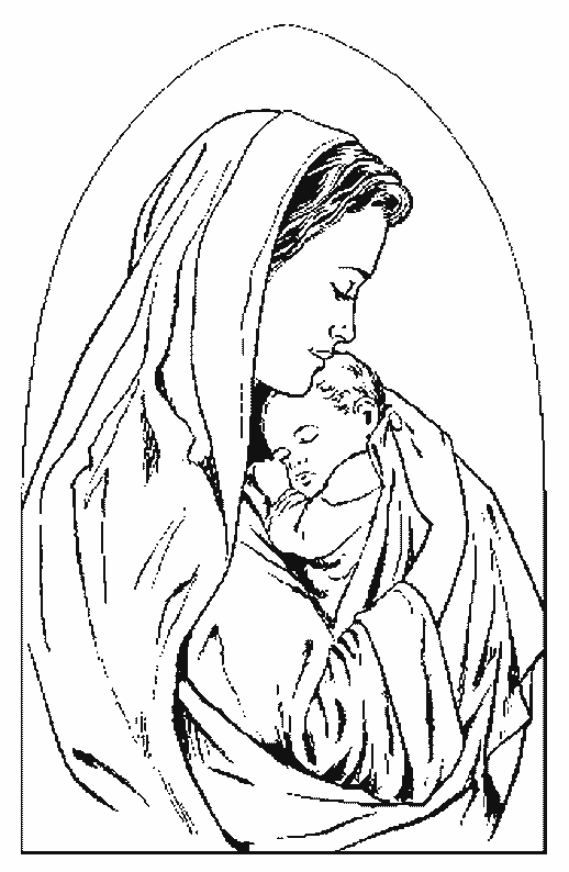 coloriage madonne 04