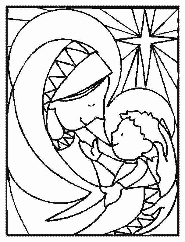 coloriage madonne 08