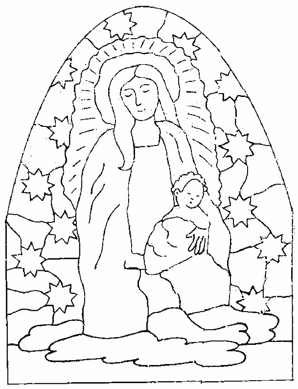 coloriage madonne 09