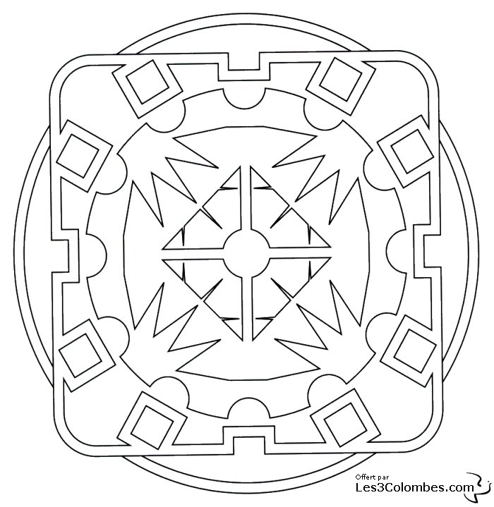 coloriage mandala 44  Coloriage en ligne gratuit pour enfant