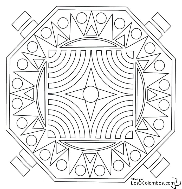 coloriage mandala 46  Coloriage en ligne gratuit pour enfant
