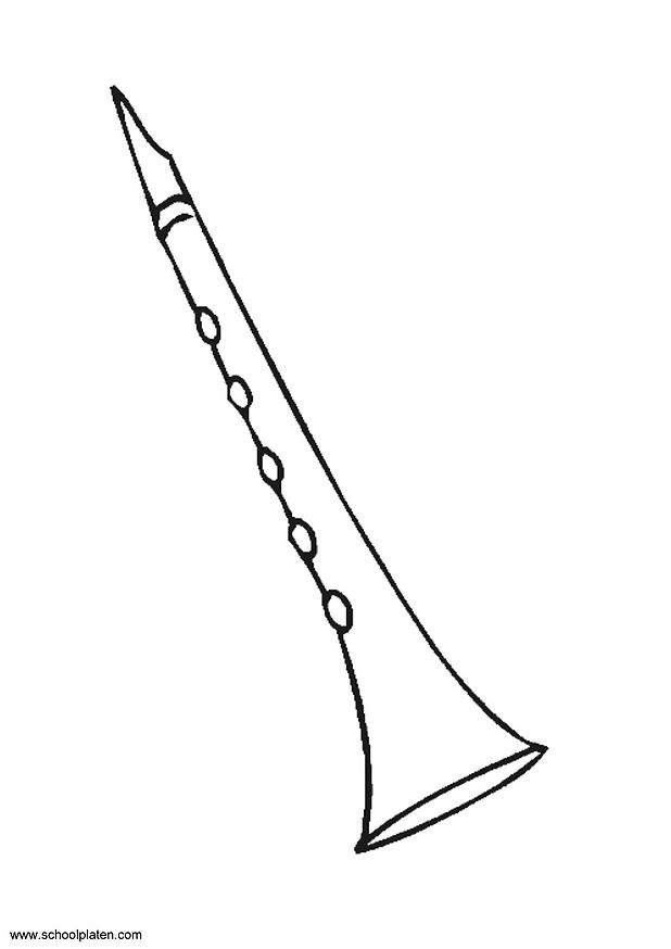 coloriage de musique clarinette 02