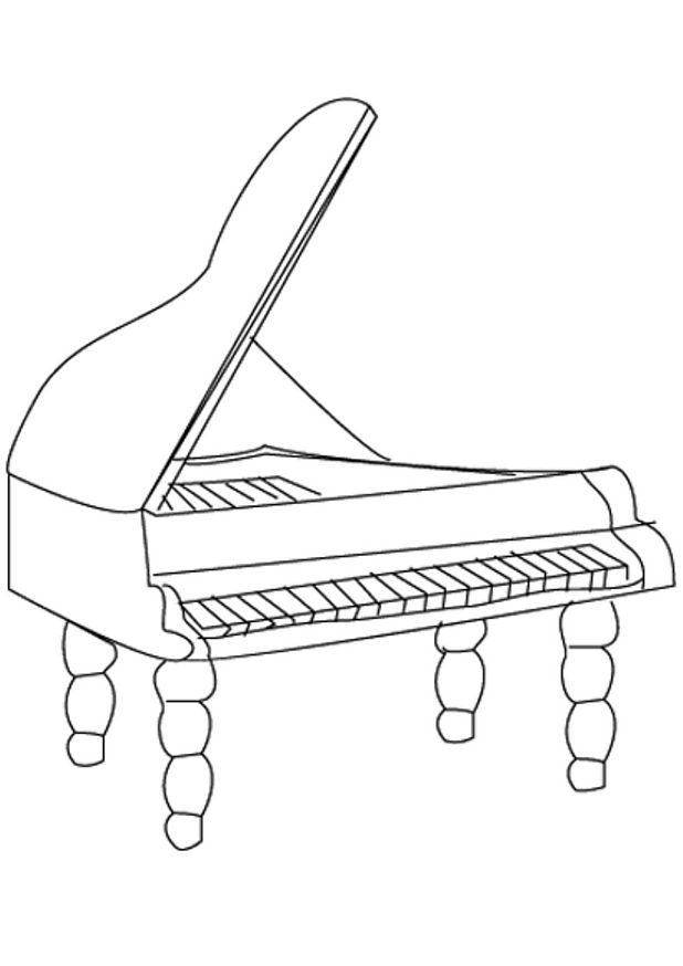 coloriage de musique piano-queue 15