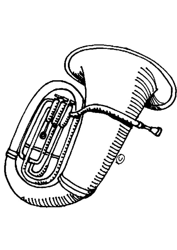 coloriage de musique tuba 21
