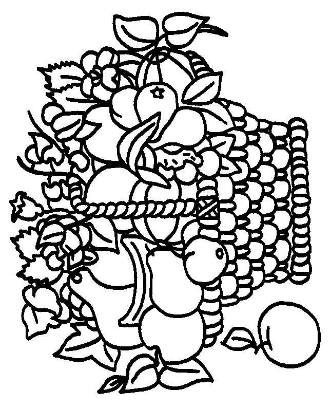 coloriage panier fruit 01