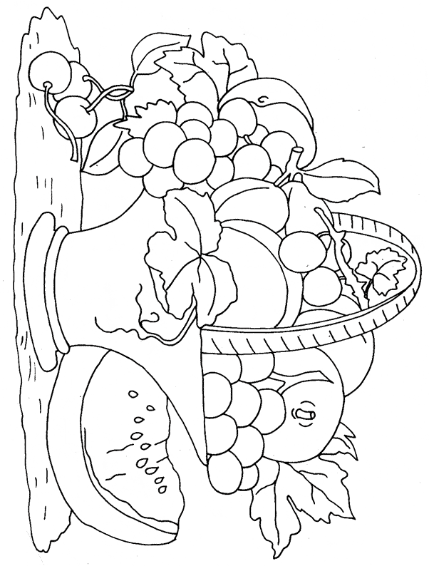 coloriage panier fruit 03