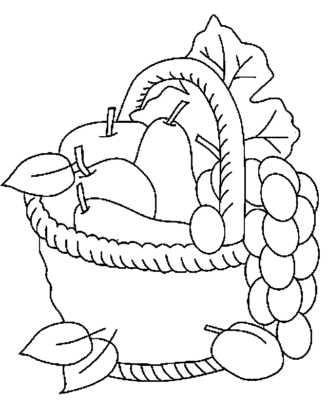 coloriage panier fruit 06