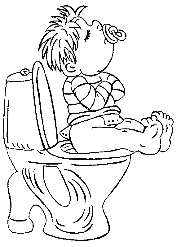 coloriage pot de chambre WC 08