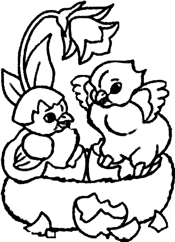 coloriage poussin 11