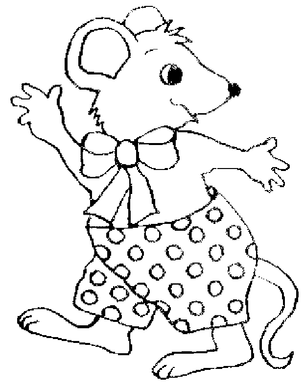 coloriage de souris 04