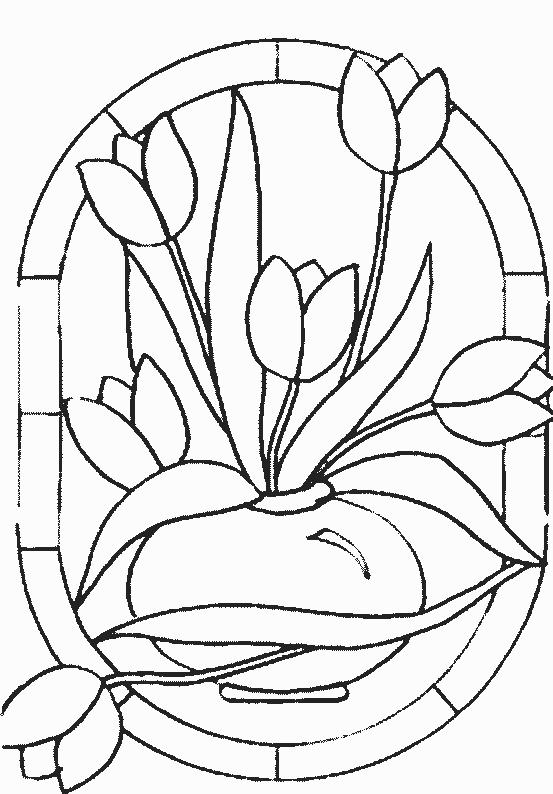 coloriage tulipe 06