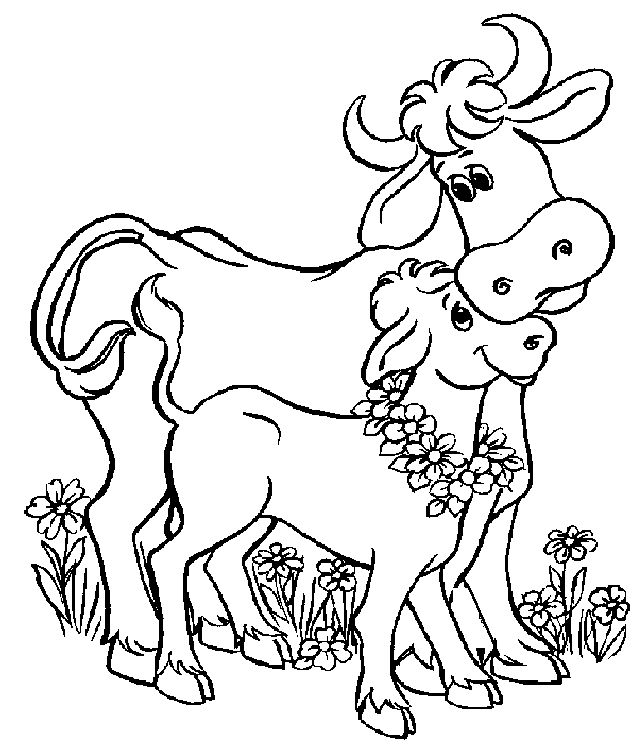 coloriage vache 01