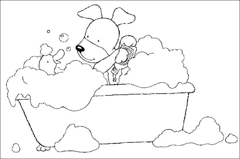 coloriage salle de bain 16