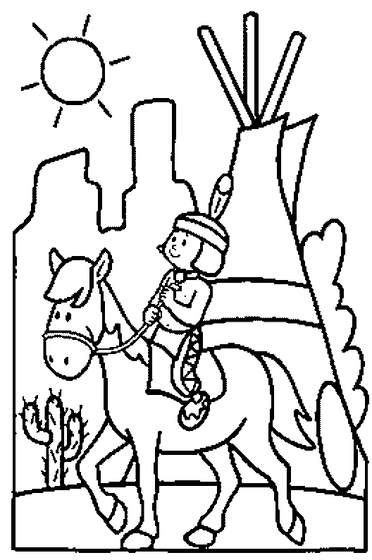 coloriage indien 07