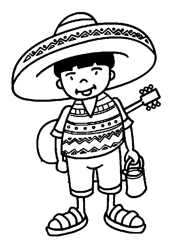 coloriage de mexicain 01