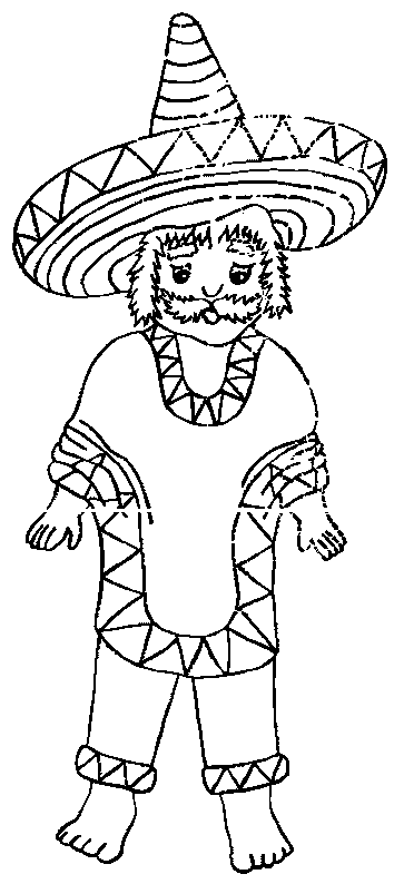 coloriage de mexicain 03