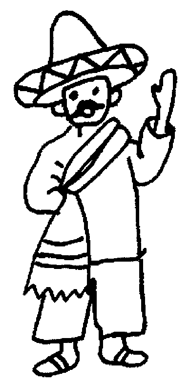coloriage de mexicain 07