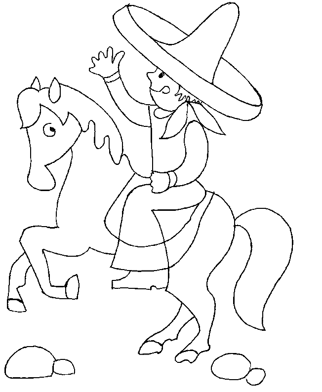 coloriage de mexicain 10