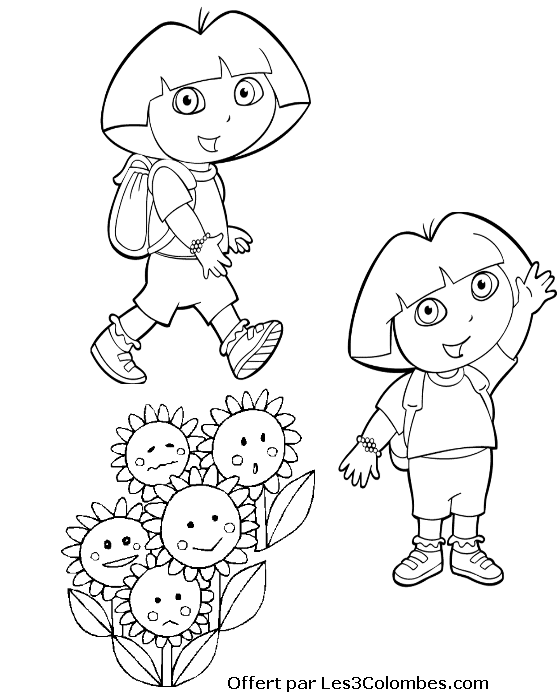 coloriage dora 01